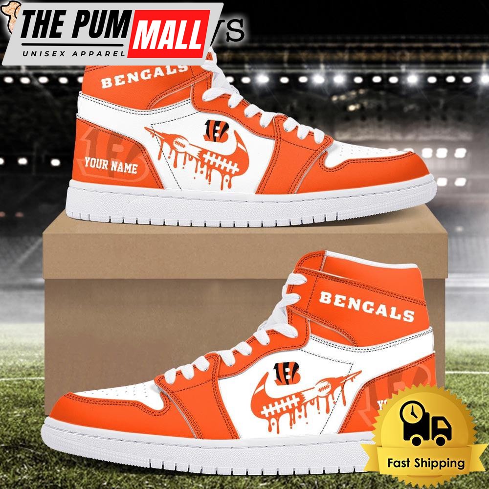 NFL Cincinnati Bengals Grunge Style Custom Air Jd 1 Shoes