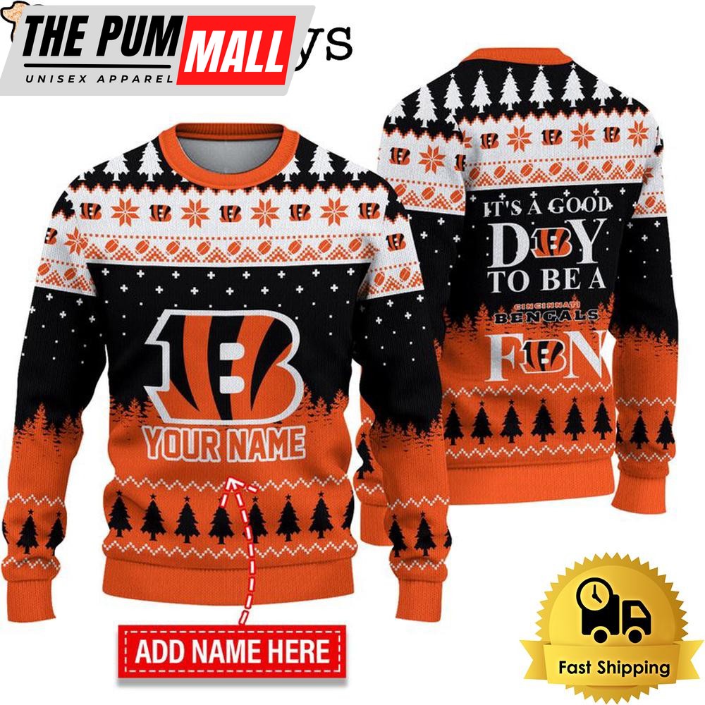NFL Cincinnati Bengals It’s A Good Day To Be A Fan Ugly Christmas Sweater
