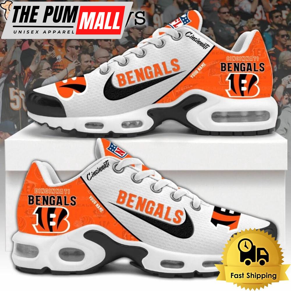 NFL Cincinnati Bengals Logo 2024 Custom Air Max Plus Shoes, NFL Fan Shoes