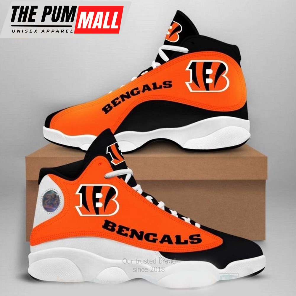 NFL Cincinnati Bengals Logo Football Team Air Jd 13 Shoes