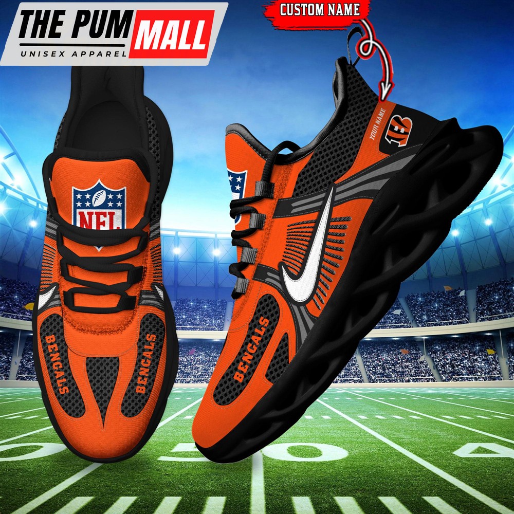 NFL Cincinnati Bengals Logo Football Team New Season Max Soul Shoes