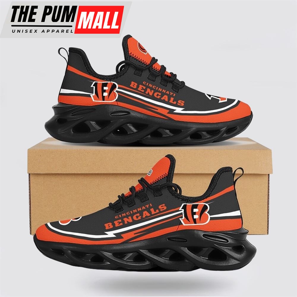 NFL Cincinnati Bengals Max Soul Shoes Sneakers Sport Shoes Dominate The Streets With Authentic Nfl Style