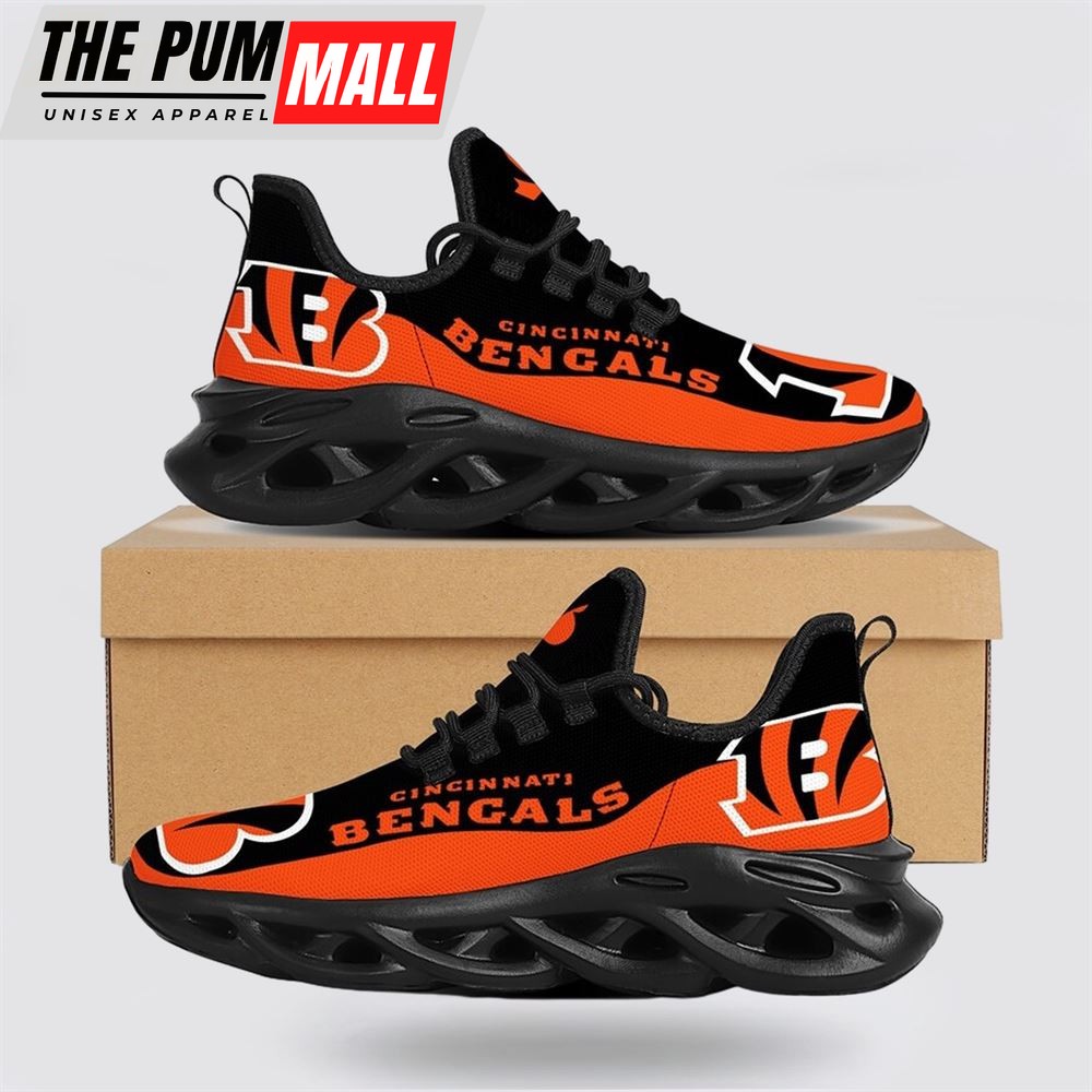 NFL Cincinnati Bengals Max Soul Shoes Sneakers Sport Shoes Fuel Your Passion For The Game With Every Stride