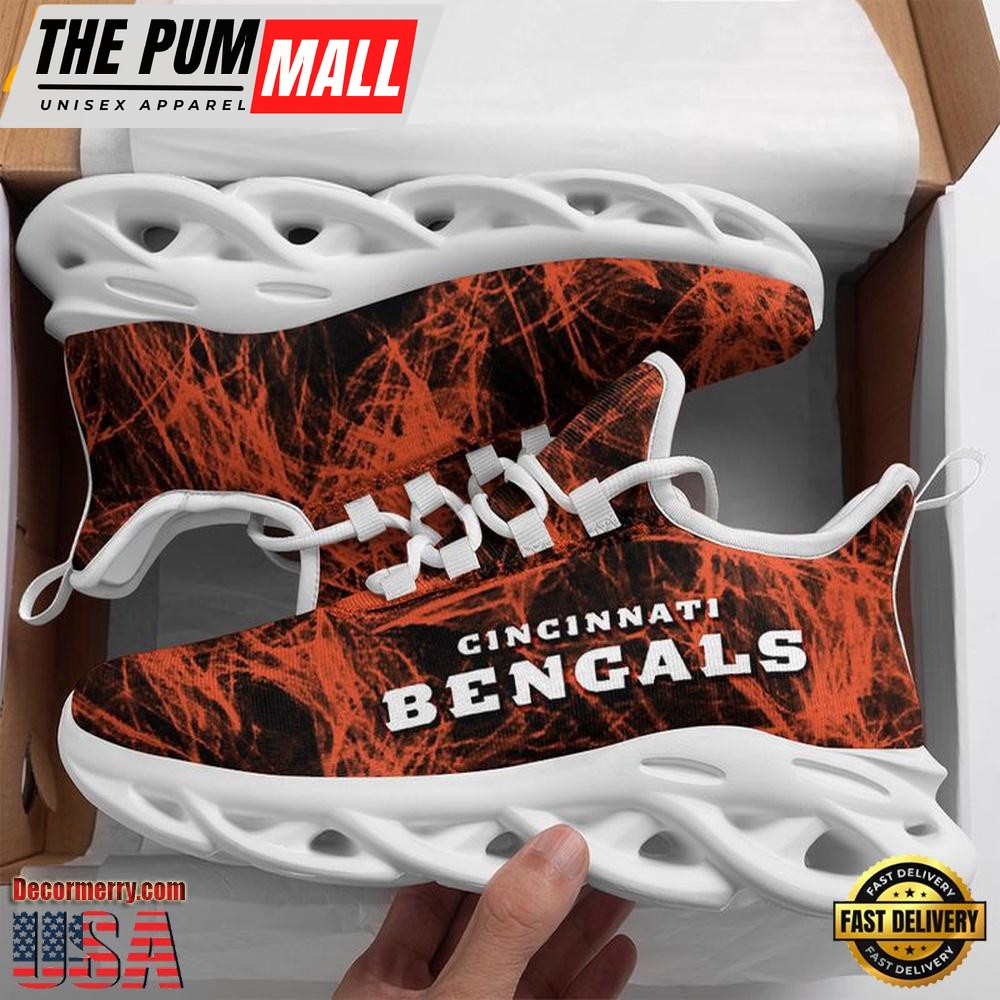 NFL Cincinnati Bengals Smoke Pattern Max Soul Shoes , Running Sneakers Shoes