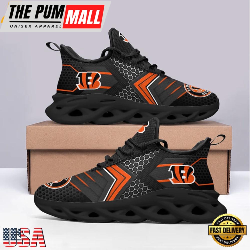 NFL Cincinnati Bengals Sport Max Soul Shoes, Running Sneakers Shoes, Fan Gifts