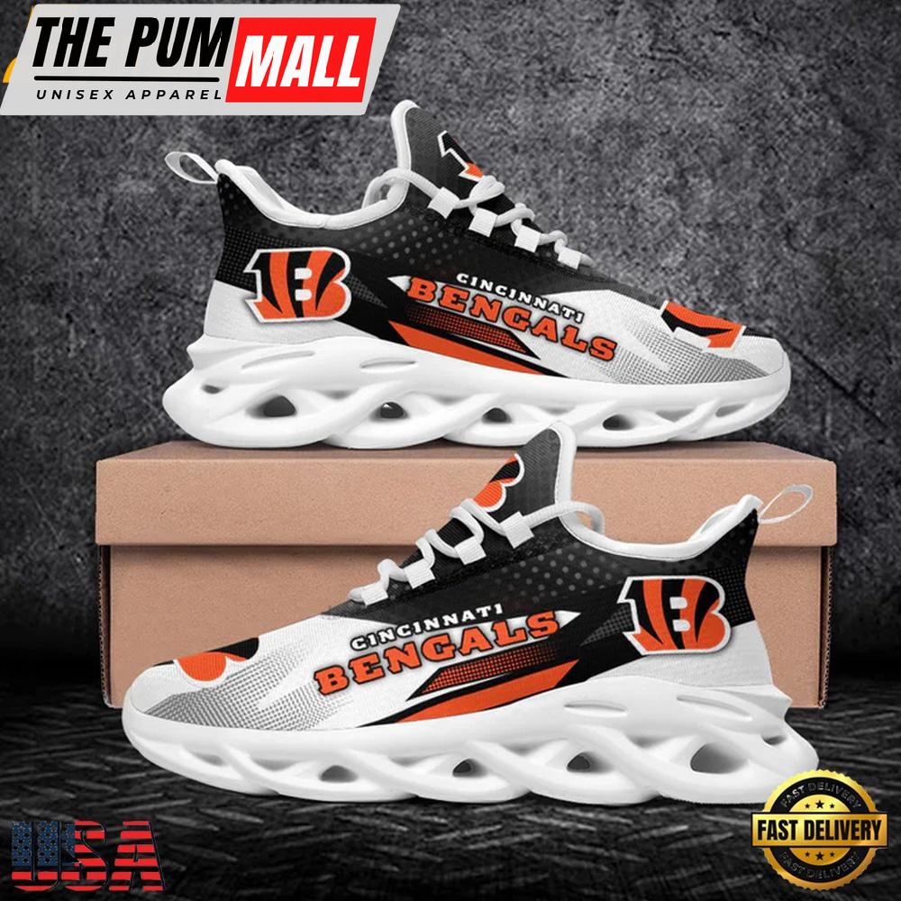 NFL Cincinnati Bengals Sport Max Soul Shoes, Running Sneakers Shoes, Fan Gifts