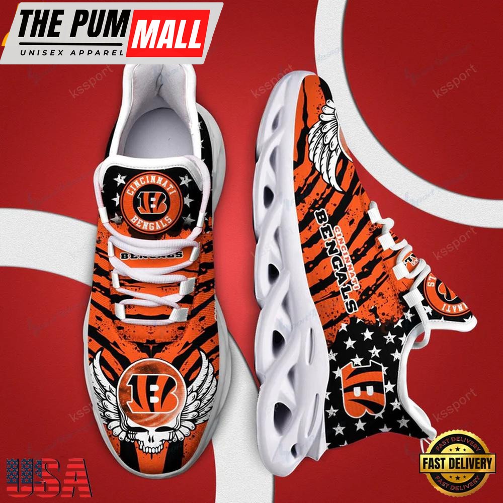 NFL Cincinnati Bengals Team Max Soul Shoes, Running Sneakers Shoes, Fan Gifts