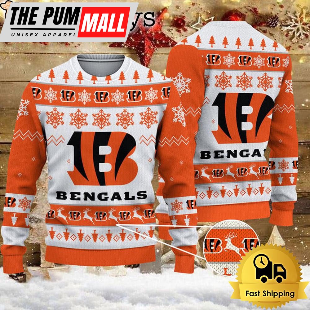 NFL Cincinnati Bengals Team Winter Ugly Christmas Sweater