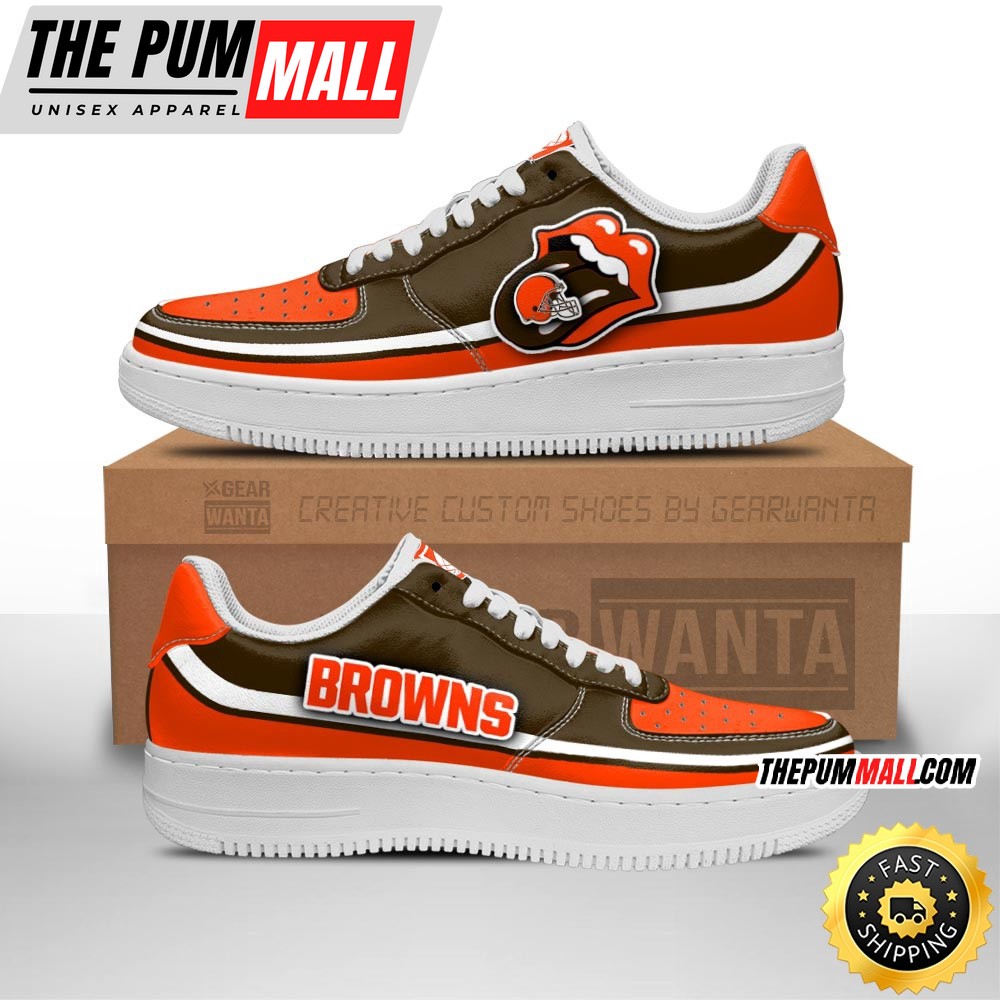 NFL Cleveland Browns Air Force 1 Shoes Sexy Lips For Fans