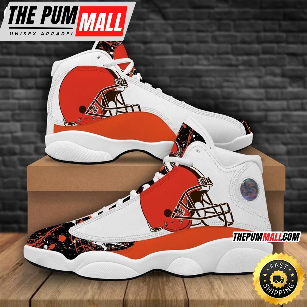 NFL Cleveland Browns Air Jd 13 Shoes V2