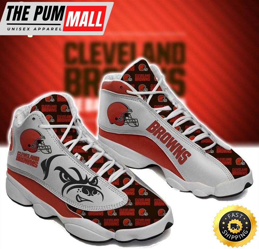 NFL Cleveland Browns Air Jd 13 Shoes V3
