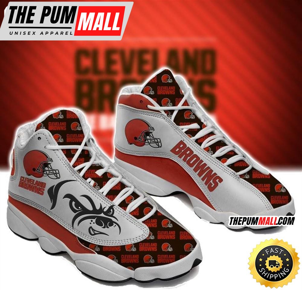 NFL Cleveland Browns Air Jd 13 Shoes V3