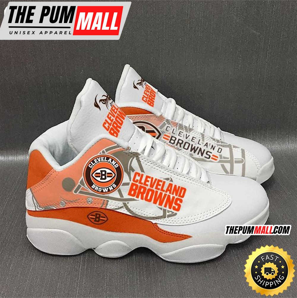 Nfl Cleveland Browns Air Jd 13 Sneaker Shoes