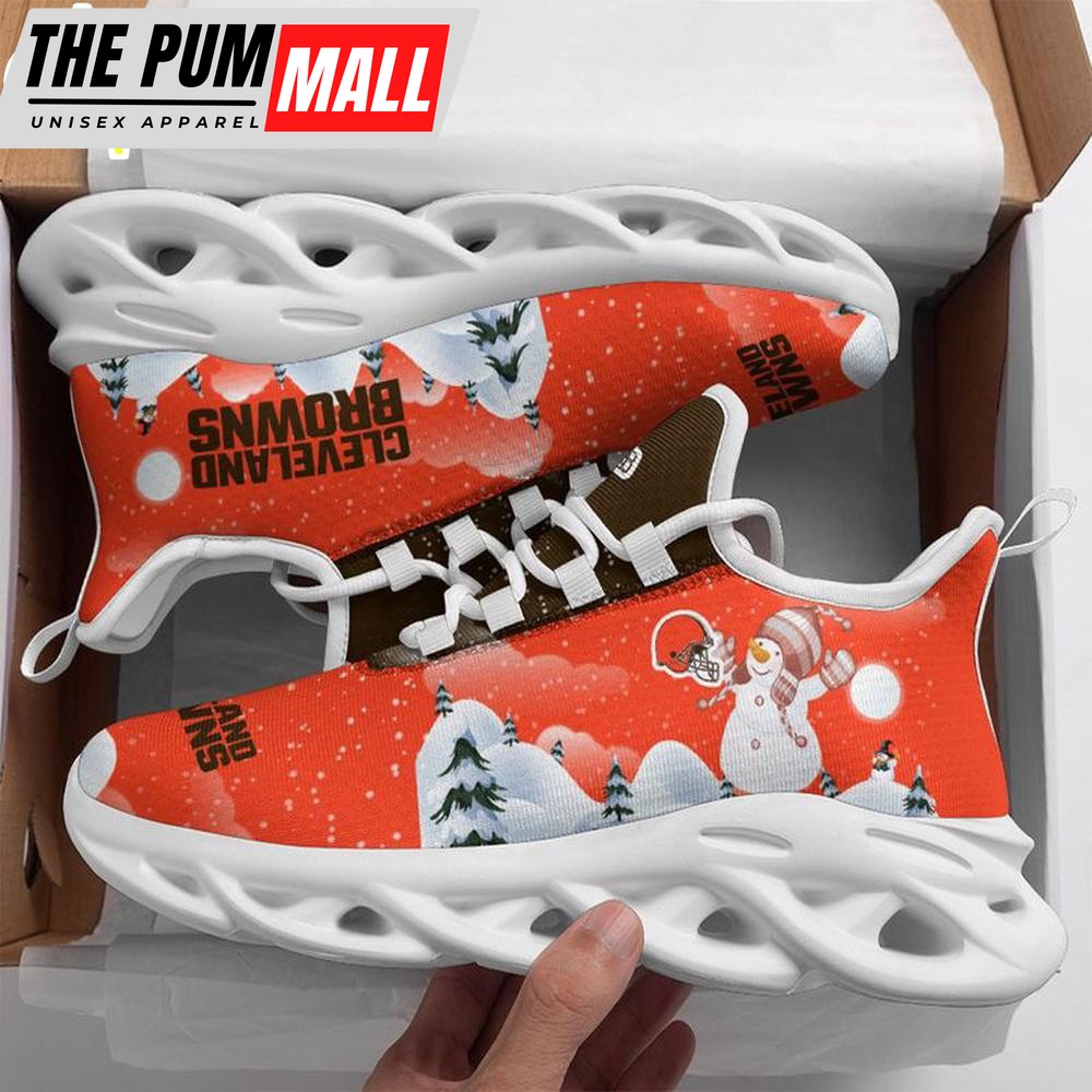 NFL Cleveland Browns Christmas Snowman Max Soul Shoes