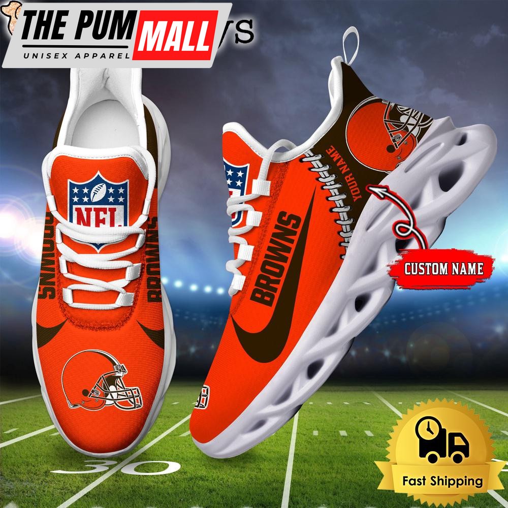 NFL Cleveland Browns Custom Name Max Soul Shoes Gift For Fans