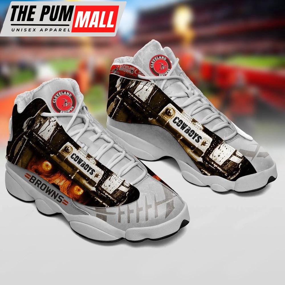 NFL Cleveland Browns Football Air Jd 13 Shoes Sport Sneaker