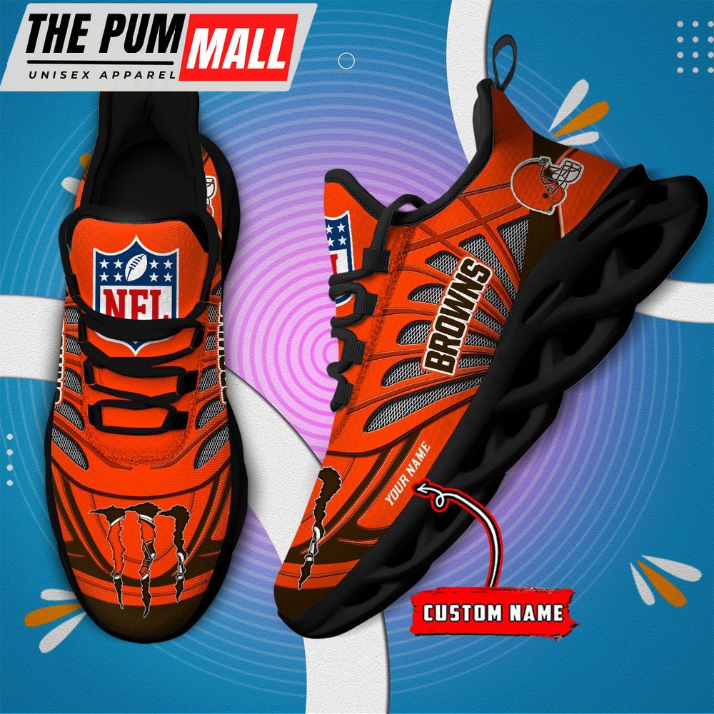 NFL Cleveland Browns Football Team Design Max Soul Shoes