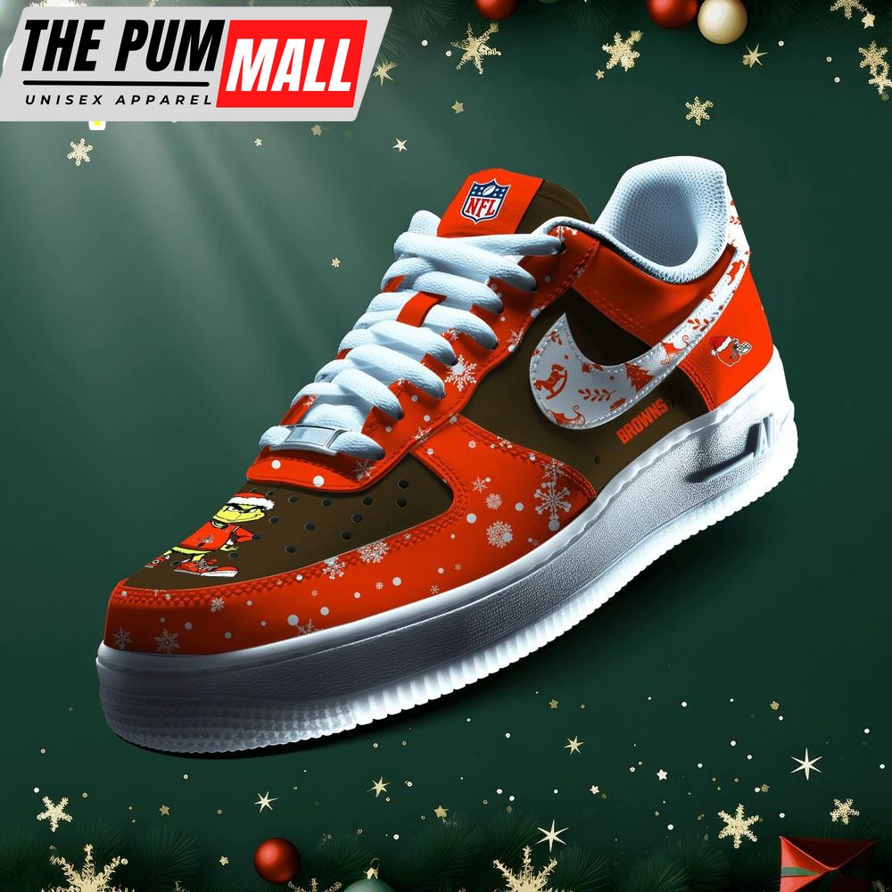 NFL Cleveland Browns Grinch Merry Christmas Sport Air Force 1 Shoes