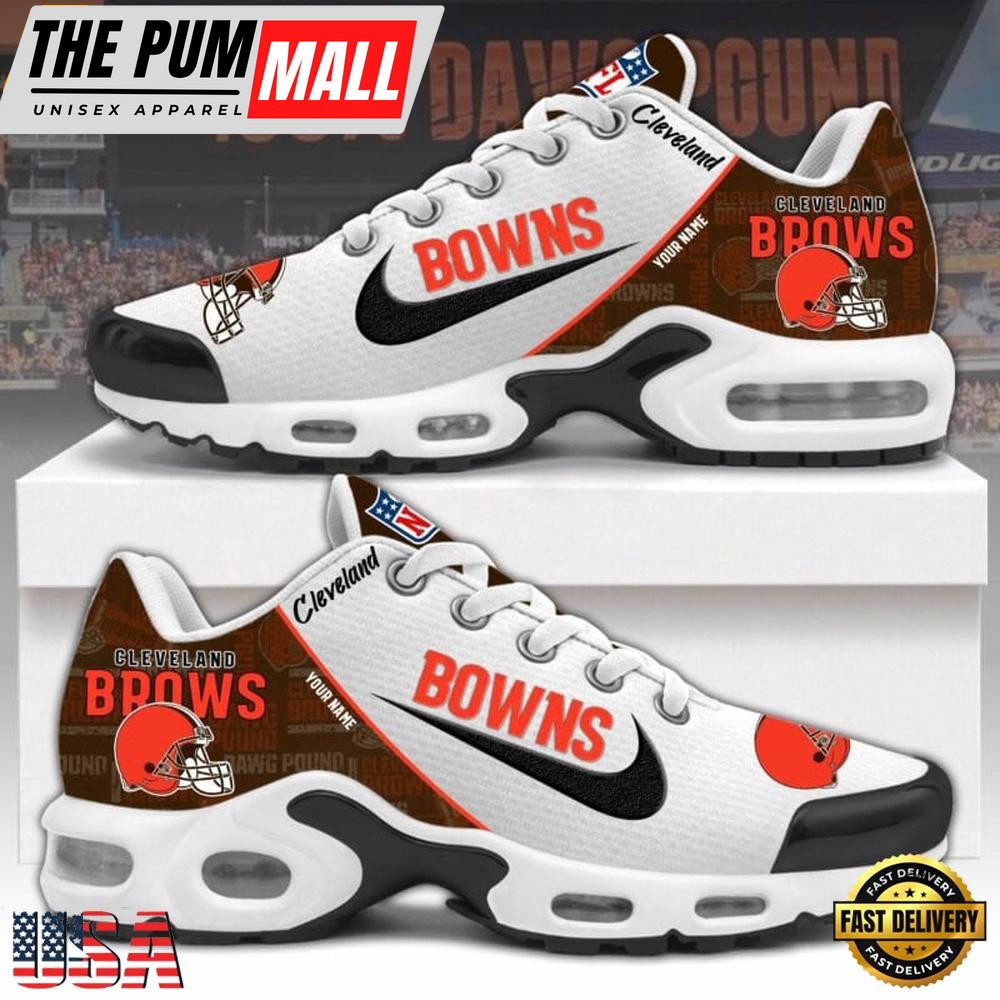NFL Cleveland Browns Logo 2025 Custom Air Max Plus Shoes Running Sneakers