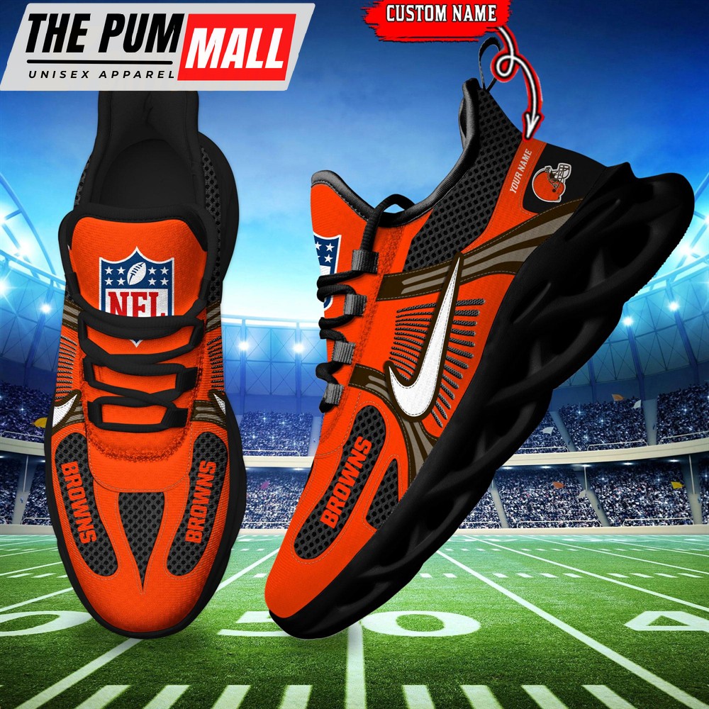 NFL Cleveland Browns Logo Football Team New Season Max Soul Shoes