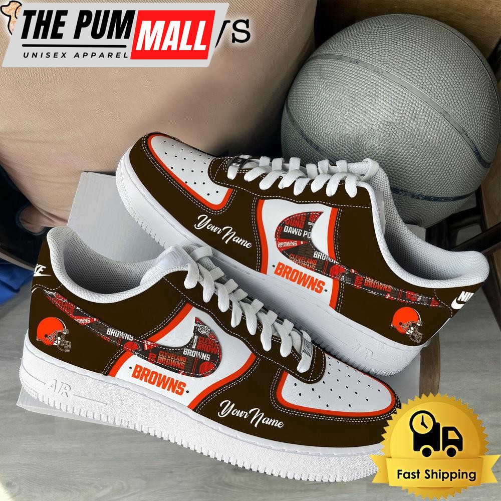 NFL Cleveland Browns Logo Team Limited Edition New Design Custom Air Force 1 Shoes