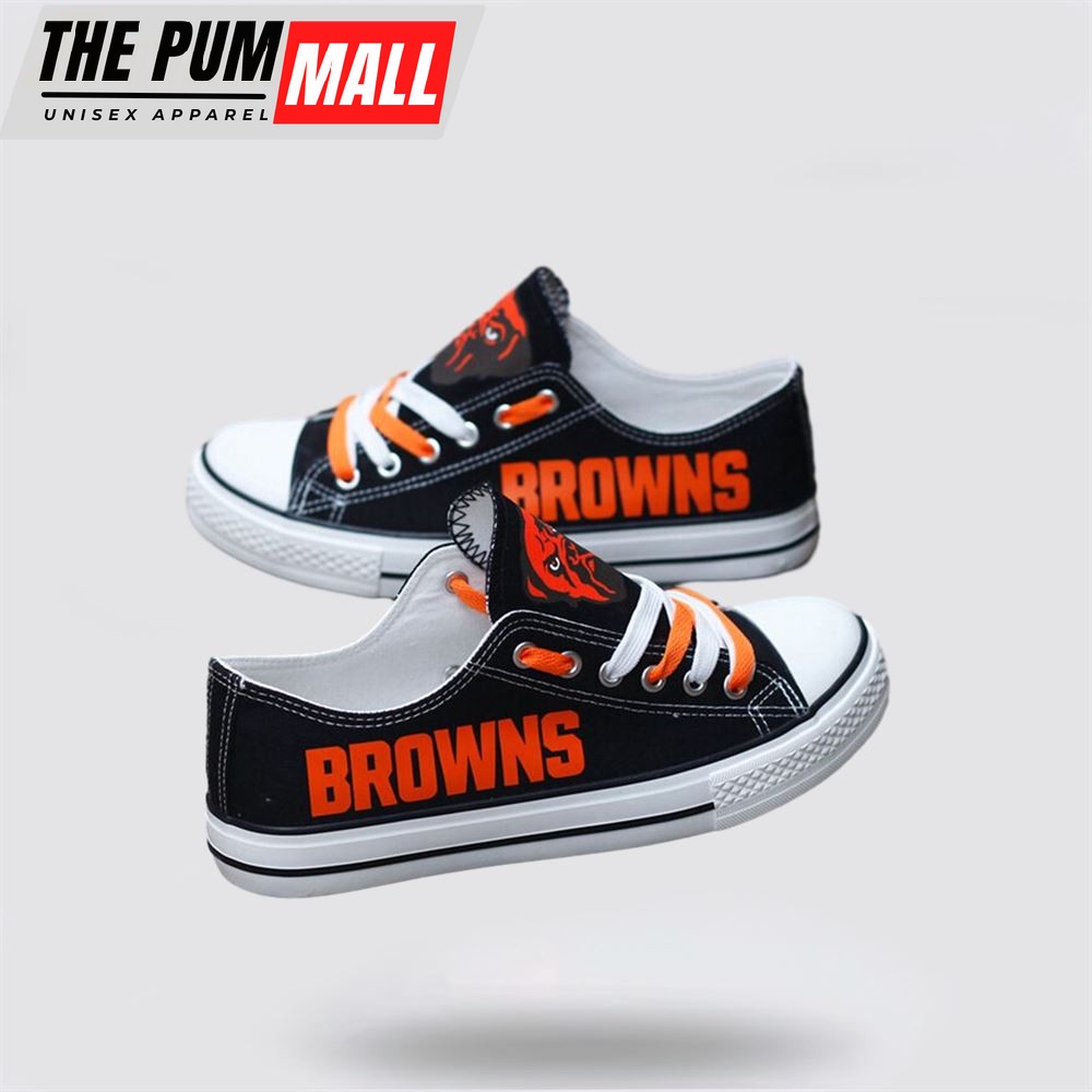 nfl-cleveland-browns-low-top-canvas-shoes-sport-sneakers-fuel-your-passion-for-t-bhwlpstg NFL Cleveland Browns Low Top Canvas Shoes Sport Sneakers Fuel Your Passion For The Game With Every Stride