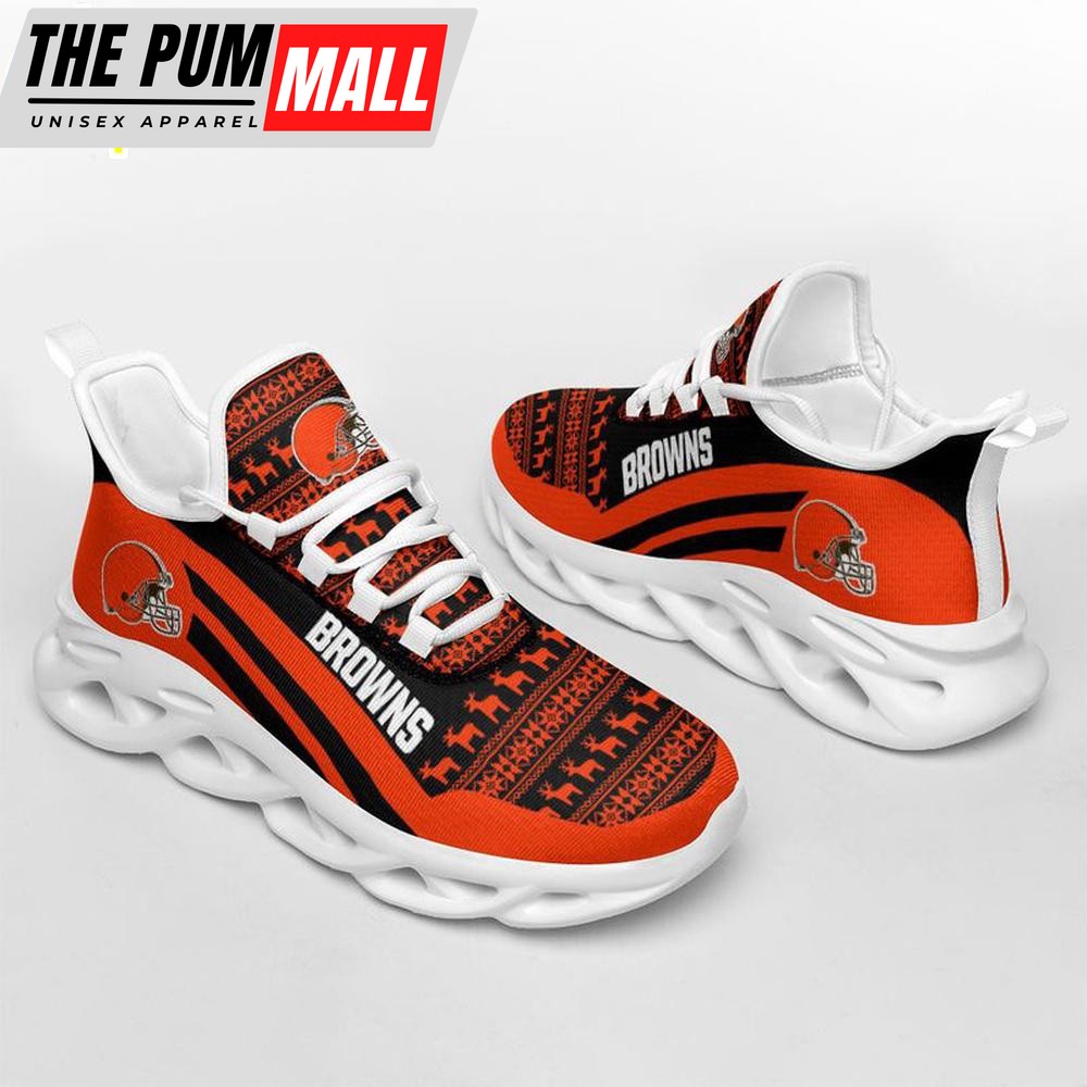 NFL Cleveland Browns Merry Christmas Max Soul Shoes Gift For Fans