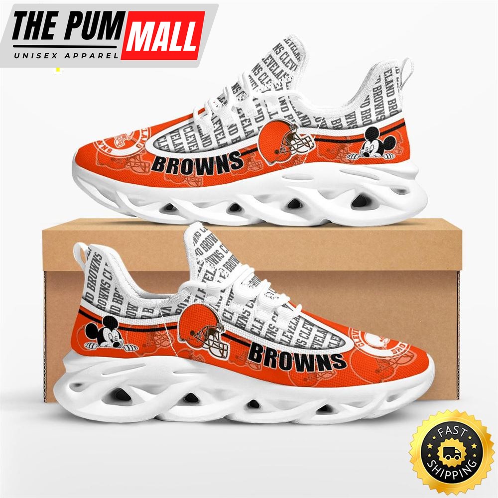 NFL Cleveland Browns Mickey Mouse Max Soul Shoes