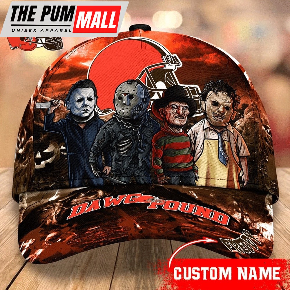 NFL Cleveland Browns Special Horror Movie Characters Halloween Baseball Cap