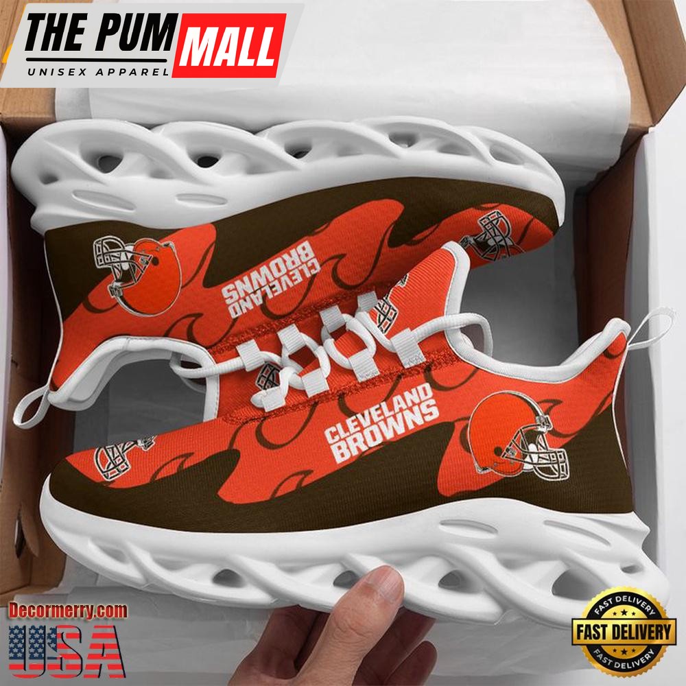 NFL Cleveland Browns Sport Max Soul Shoes , Running Sneakers Shoes