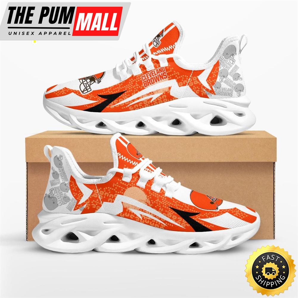NFL Cleveland Browns Symbol Geometric Pattern Max Soul Shoes