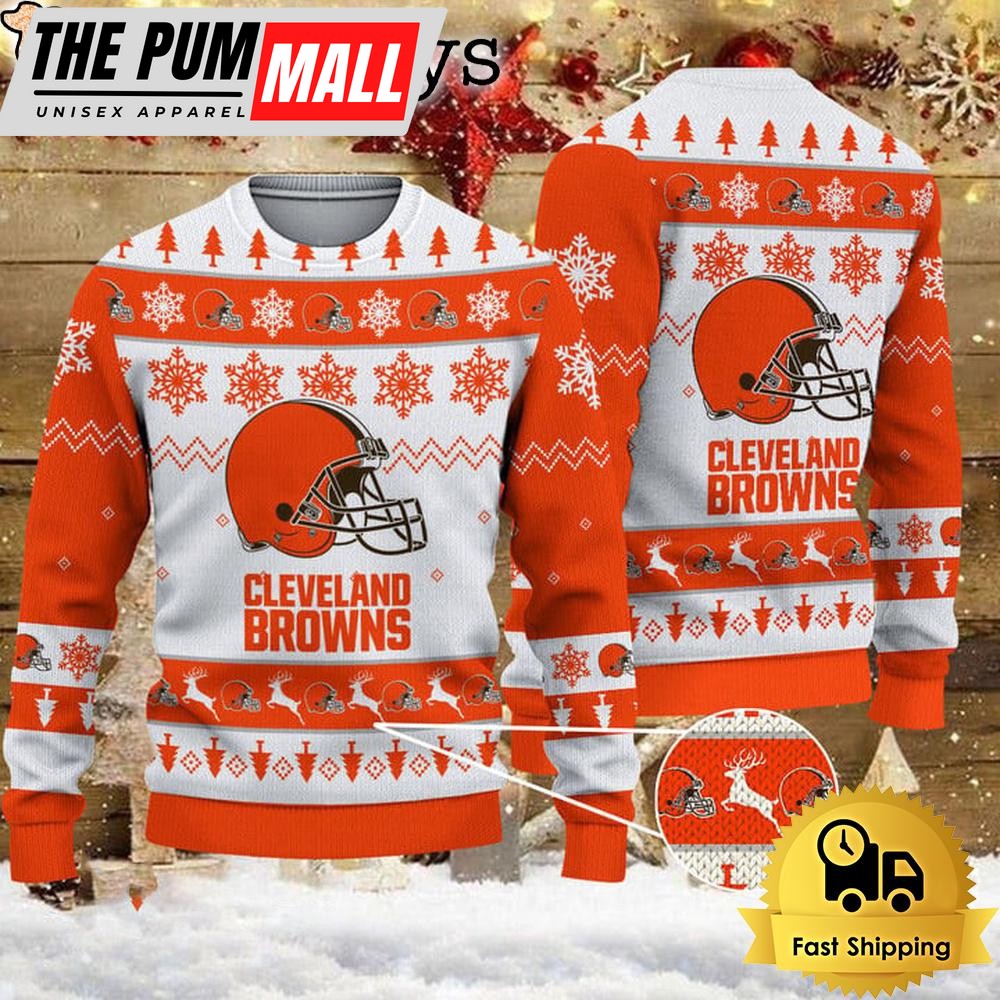 NFL Cleveland Browns Team Winter Ugly Christmas Sweater