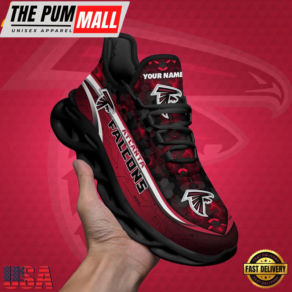 NFL Custom Atlanta Falcons Name Team Logo Design Max Soul Shoes
