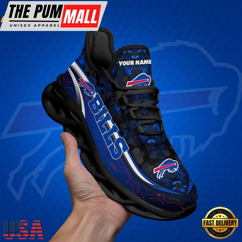 NFL Custom Buffalo Bills Name Team Logo Design Max Soul Shoes