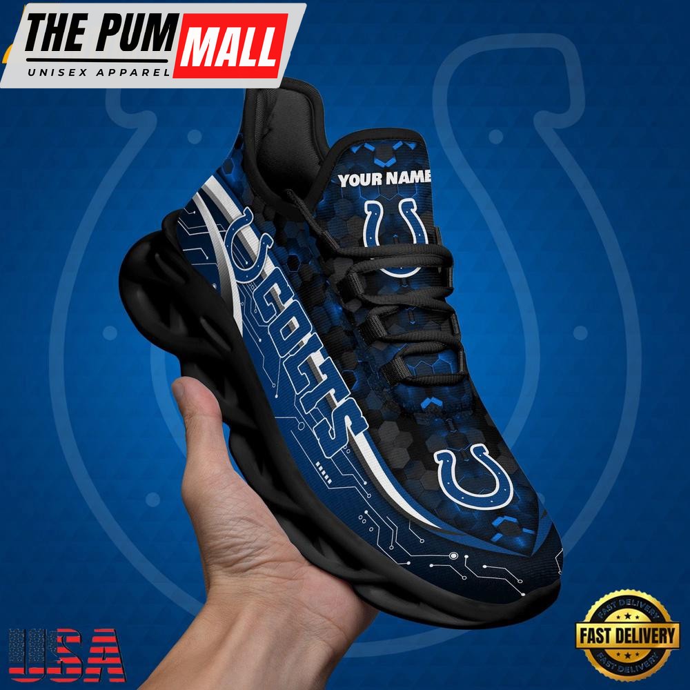 NFL Custom Indianapolis Colts Name Team Logo Design Max Soul Shoes