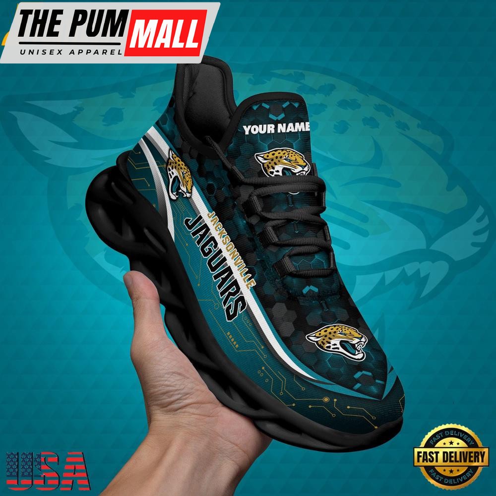 NFL Custom Jacksonville Jaguars Name Team Logo Design Max Soul Shoes
