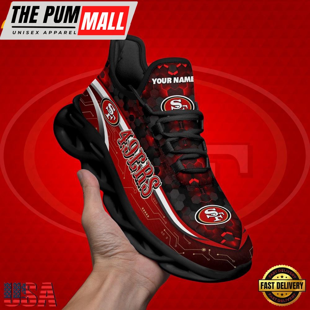 NFL Custom San Francisco 49ers Name Team Logo Design Max Soul Shoes