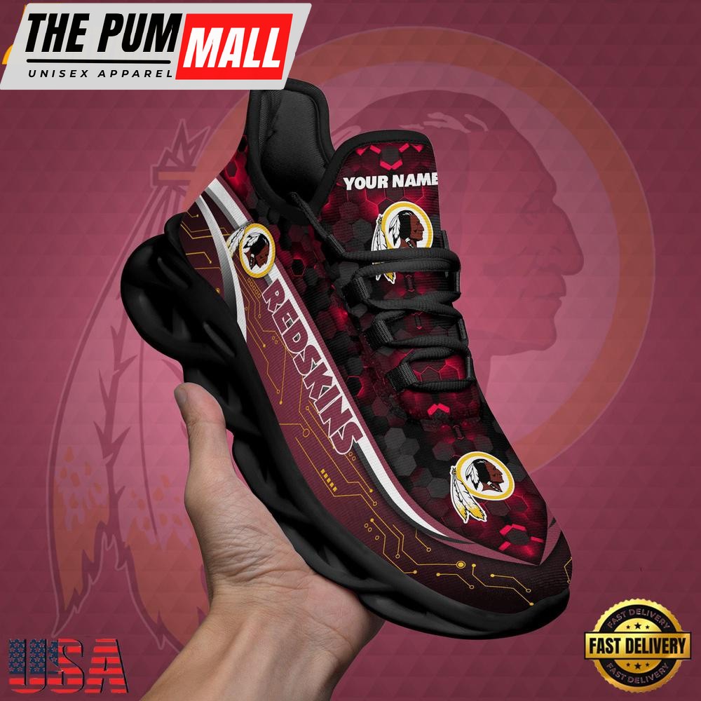 NFL Custom Washington Redskins Name Team Logo Design Max Soul Shoes