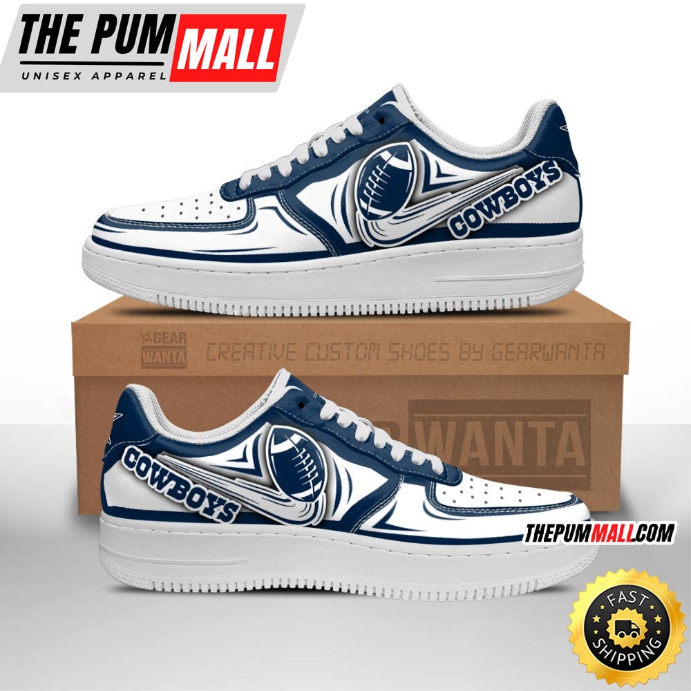 NFL Dallas Cowboys Air Force 1 Shoes Football Sneaker Shoes