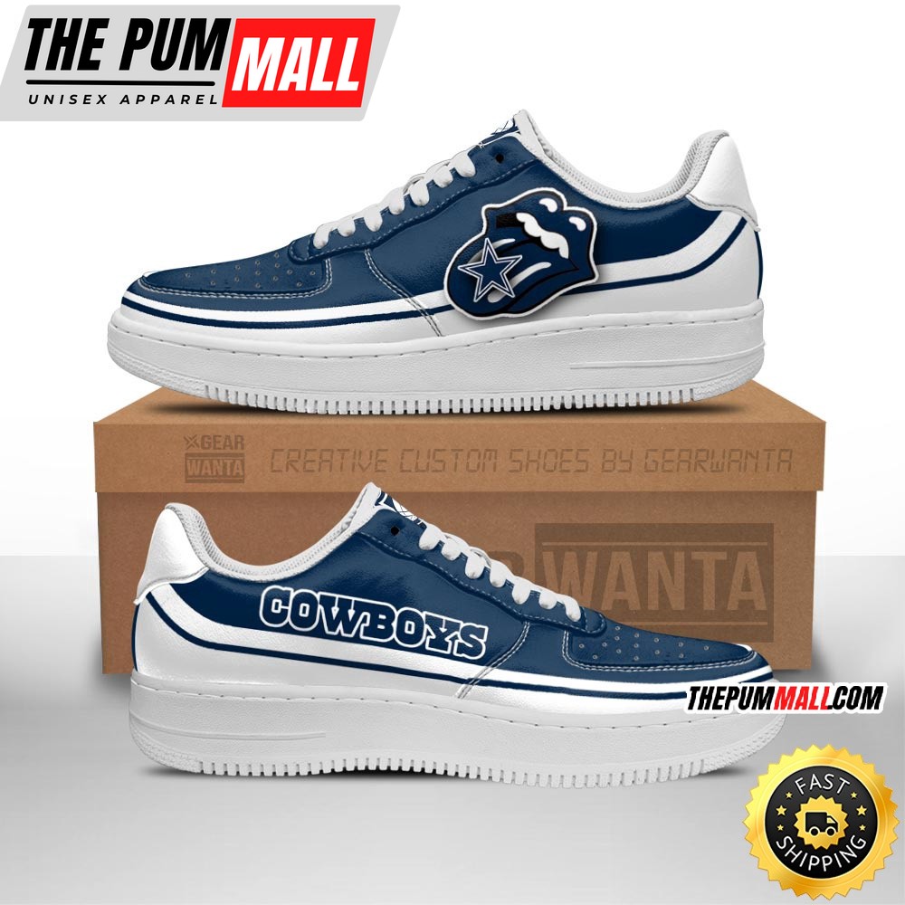 NFL Dallas Cowboys Air Force 1 Shoes Sexy Lips For Fans