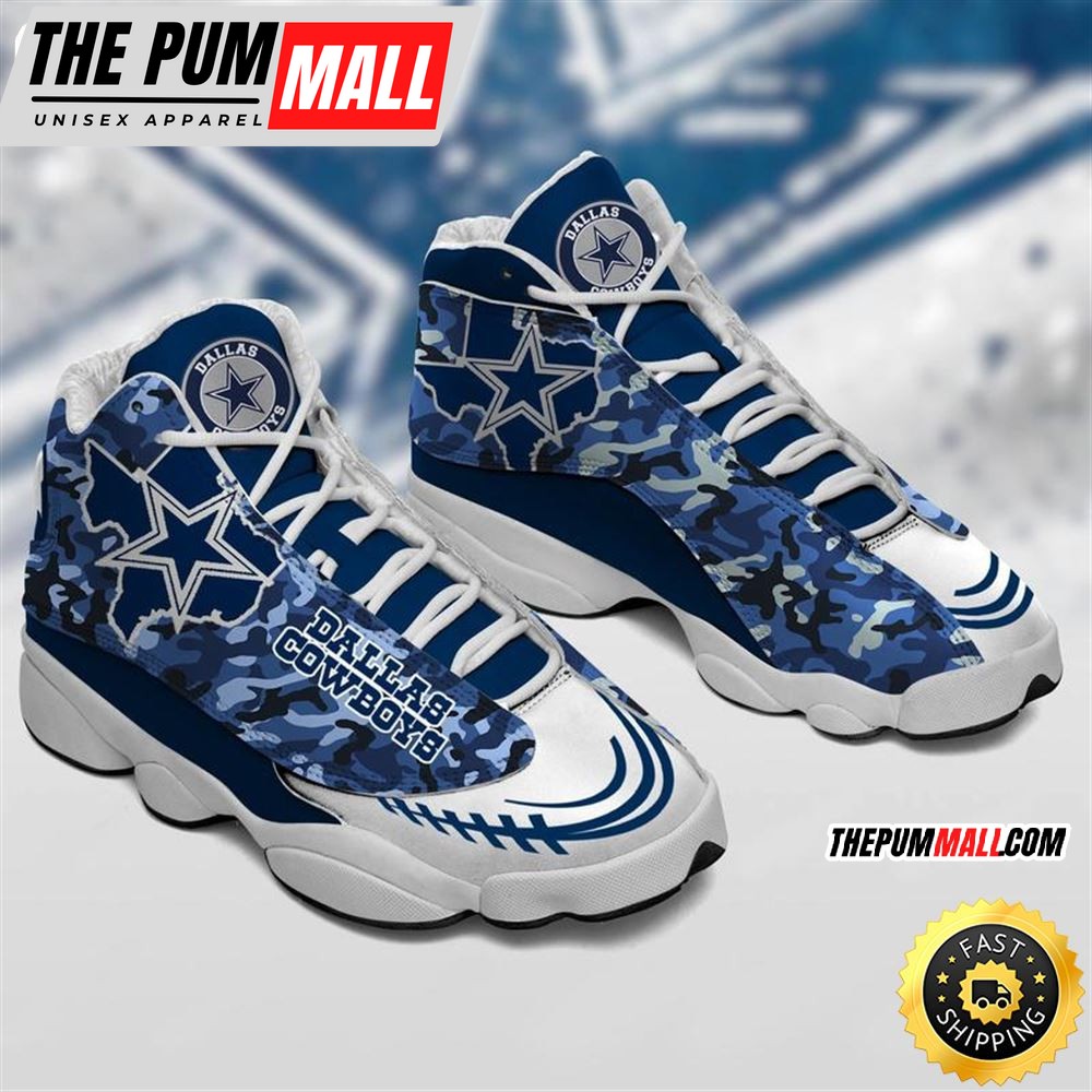 Nfl Dallas Cowboys Air Jd 13 Sneaker Shoes