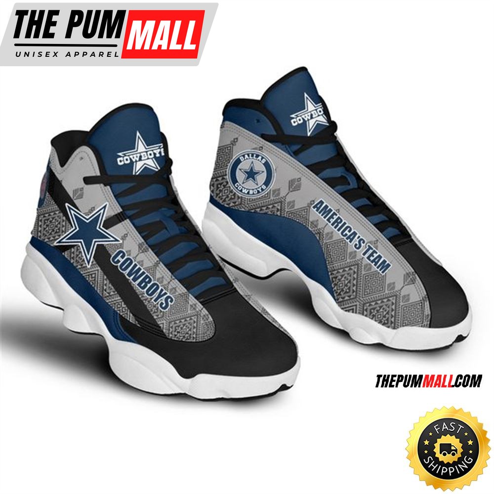 NFL Dallas Cowboys America Team Dark Blue Grey Air Jd 13 Shoes