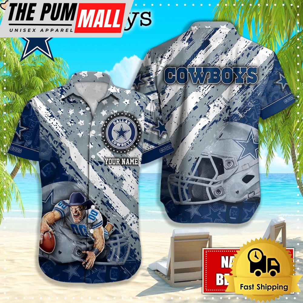 NFL Dallas Cowboys American Flag Custom Hawaiian Shirts
