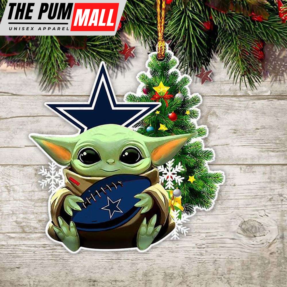 NFL Dallas Cowboys Baby Yoda Christmas Ornament Xmas Tree Decoration Limited Edition