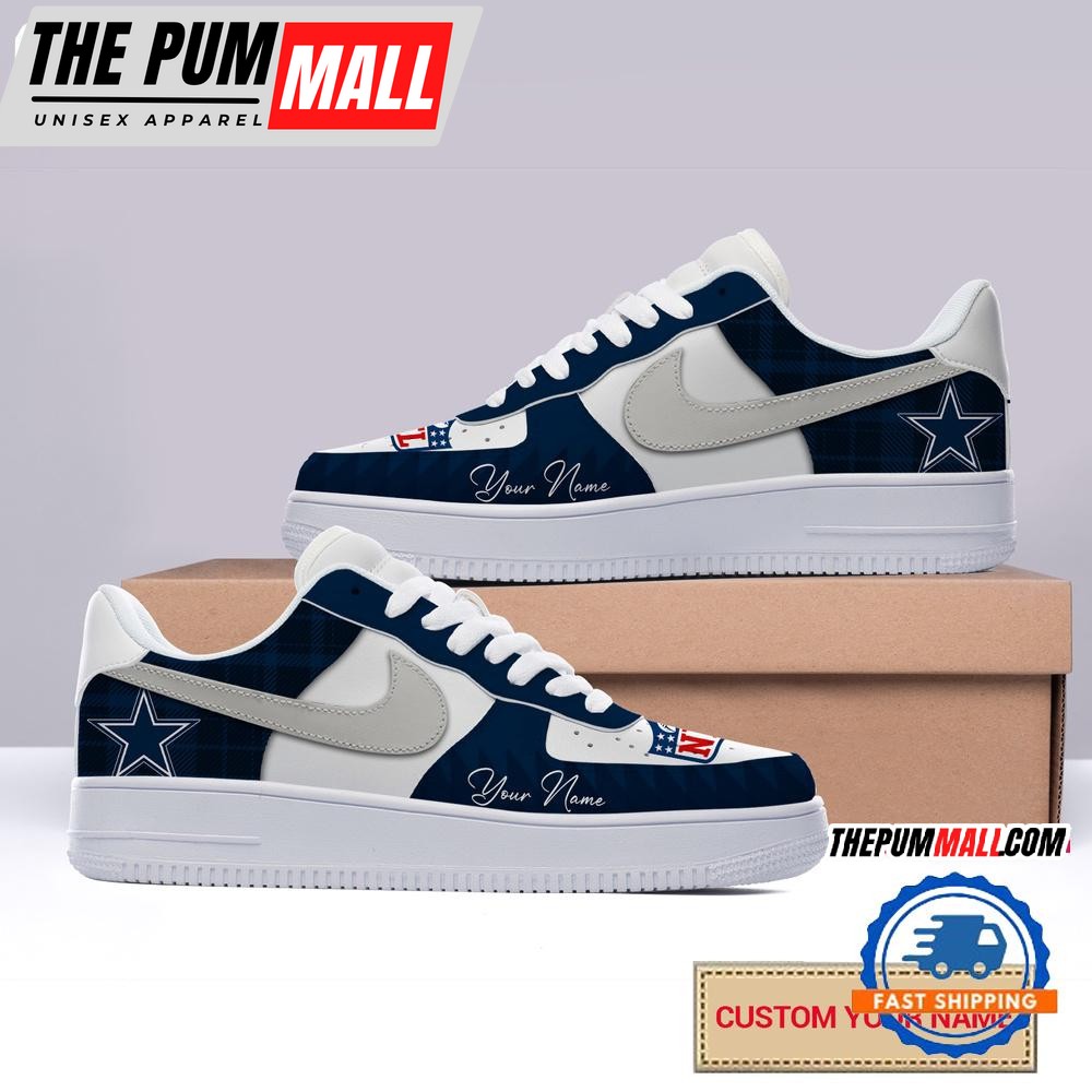 NFL Dallas Cowboys Christmas Logo Pattern Custom Air Force 1 Shoes Sneaker