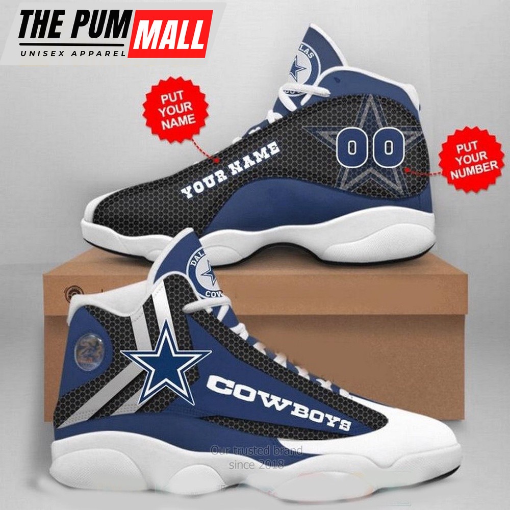 NFL Dallas Cowboys Custom Air Jd 13 Shoes