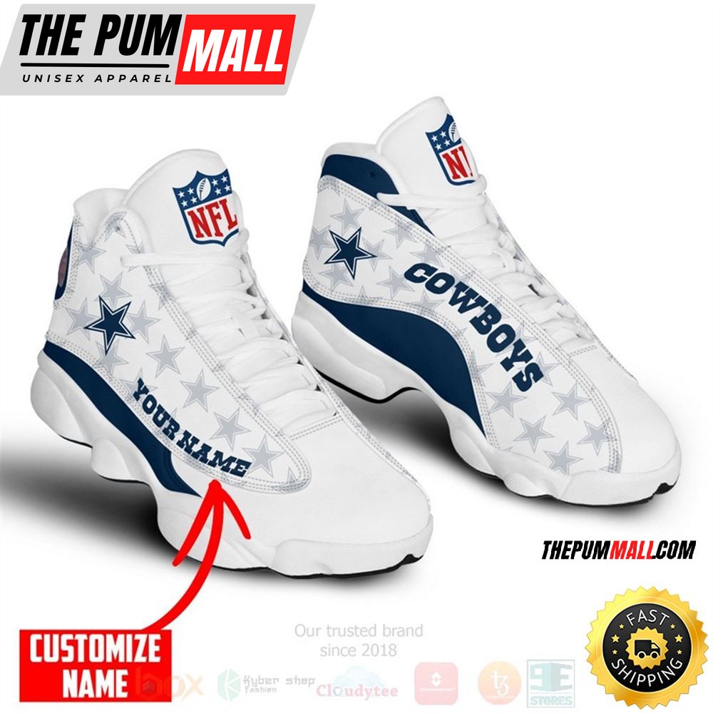 Nfl Dallas Cowboys Custom Name Air Jd 13 Shoes