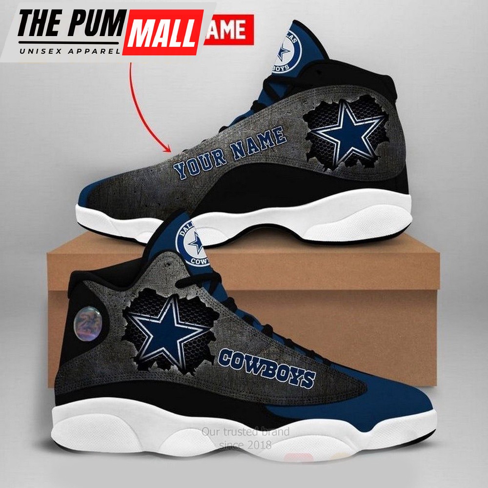 NFL Dallas Cowboys Custom Name Air Jd 13 Shoes Sneaker 4