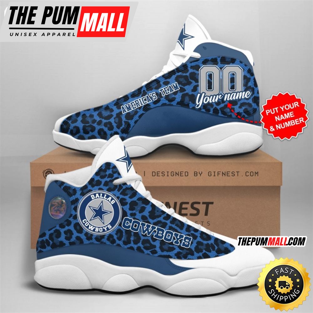 NFL Dallas Cowboys Custom Name Air Jd 13 Shoes V11