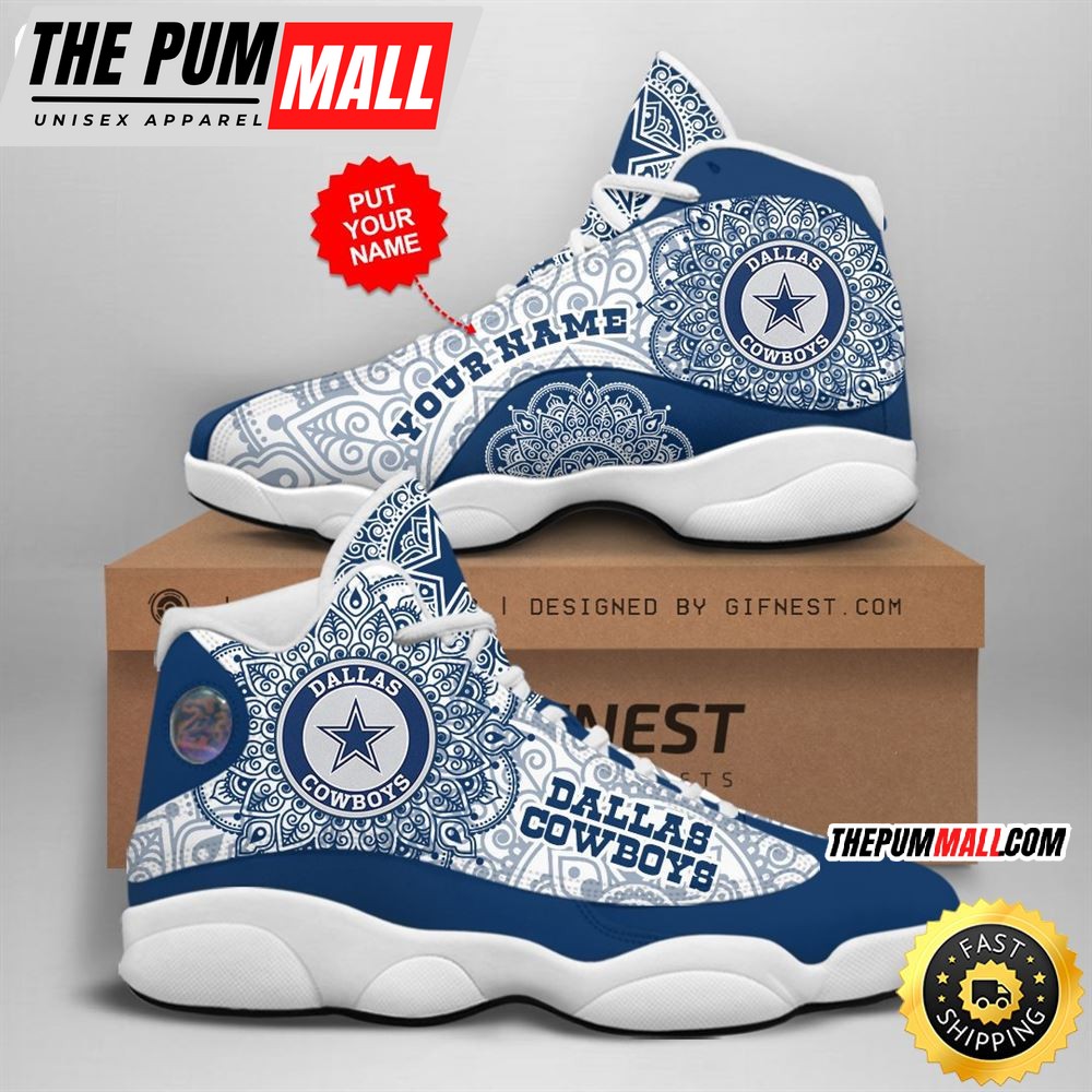 NFL Dallas Cowboys Custom Name Air Jd 13 Shoes V7